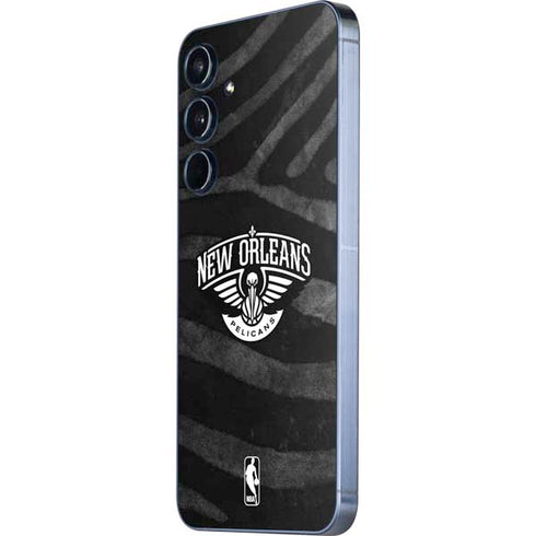 NBA New Orleans Pelicans Black Animal Print Galaxy A35 5G Skin